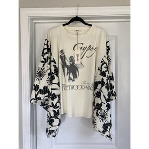 Blue Velvet Fleetwood Mac Gypsy Boho Whimsy Lagenlook TShirt Womens Small/Medium